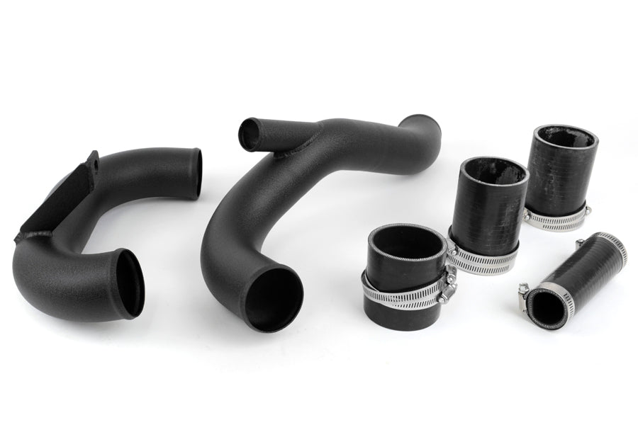 AMS Lower Intercooler Pipe Black - 2008-2015 Mitsubishi Evo X