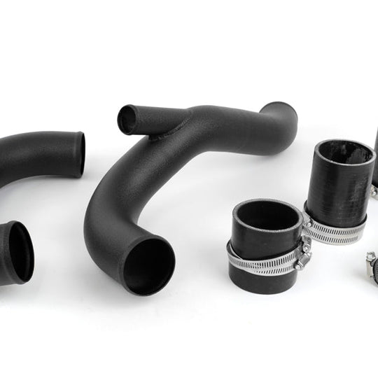 AMS Lower Intercooler Pipe Black - 2008-2015 Mitsubishi Evo X