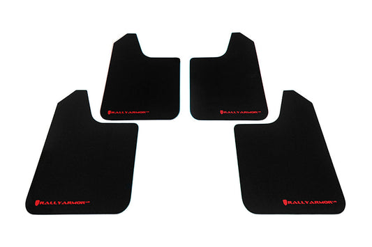 Rally Armor Universal UR Mudflaps Black Urethane Red Logo - Universal