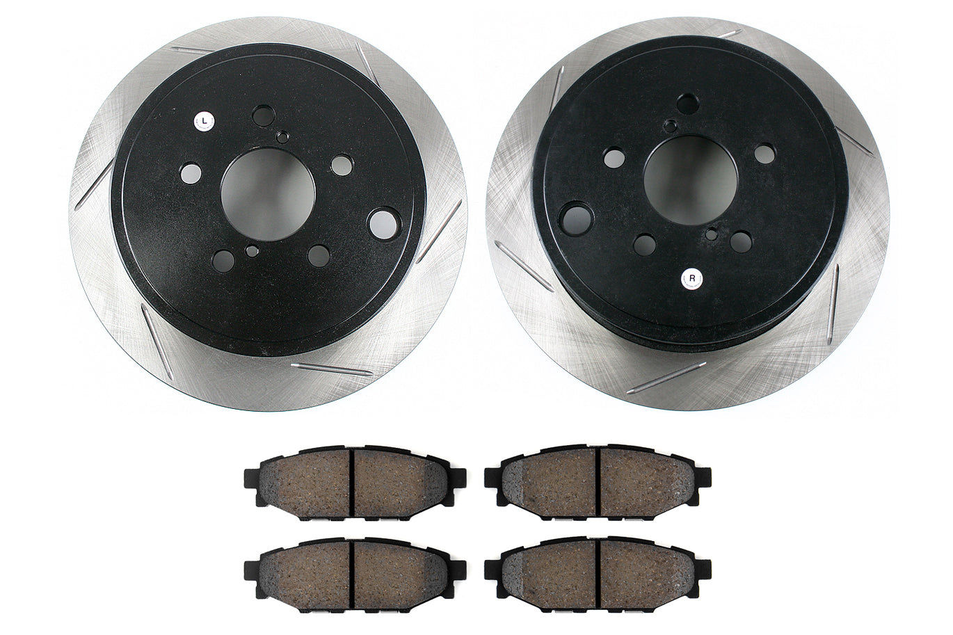 Stoptech Street Axle Pack Slotted Rear - Subaru Models (inc. 2008-2014 WRX)