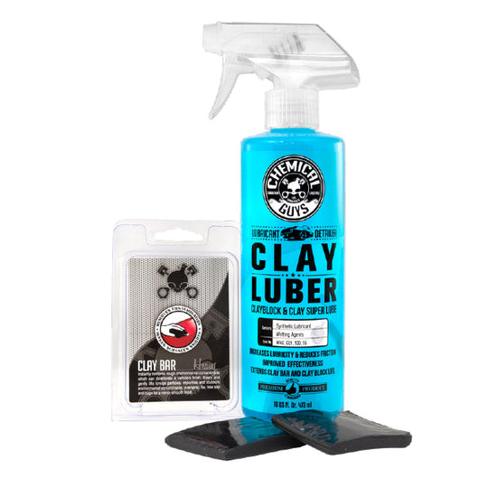 Chemical Guys Clay Bar and Luber Synthetic Lubricant Kit Heavy Duty - Universal