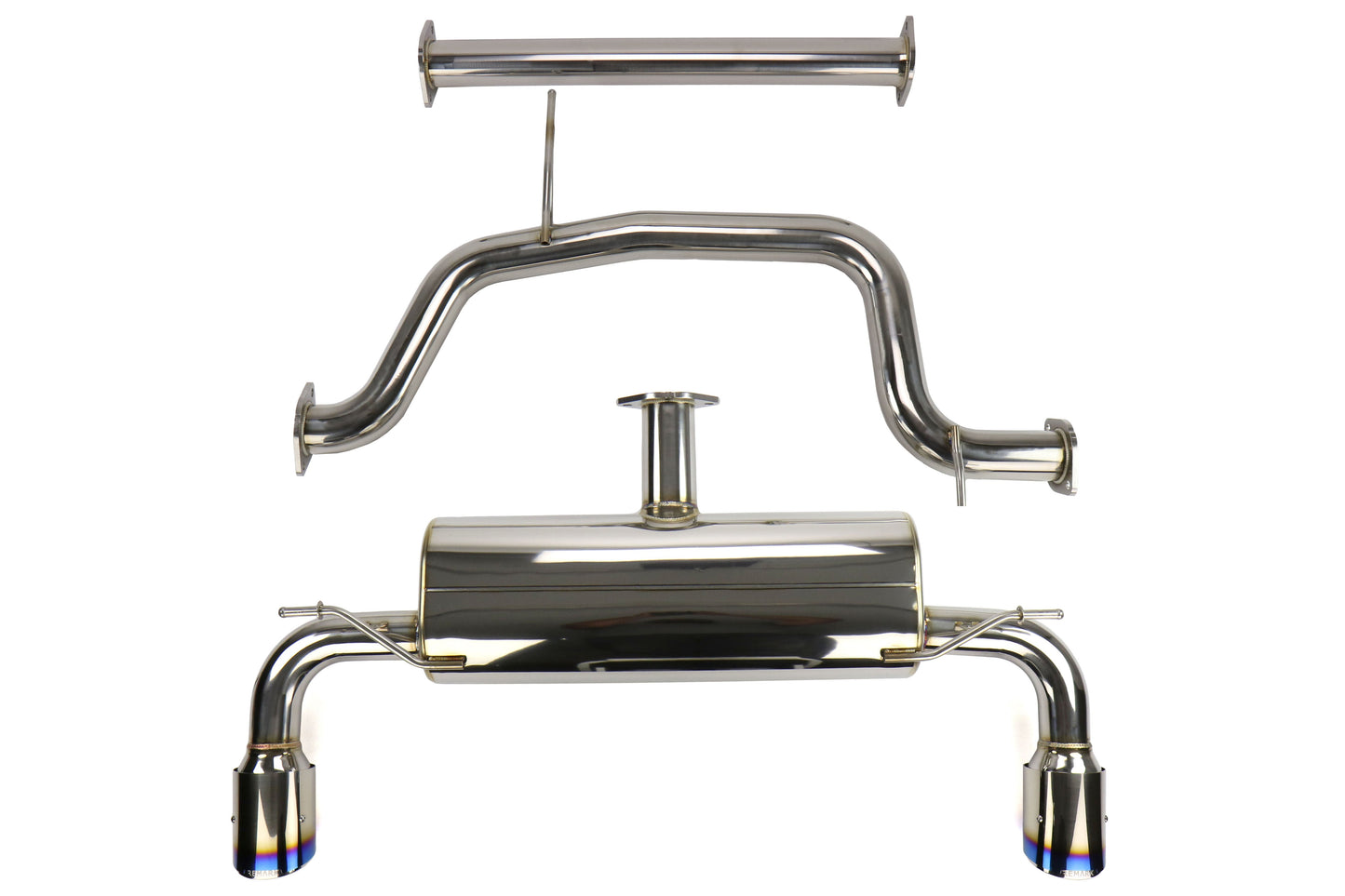 Remark Cat Back Exhaust w/ Burnt Stainless Steel Tip Cover - 2015-2024 Volkswagen GTI