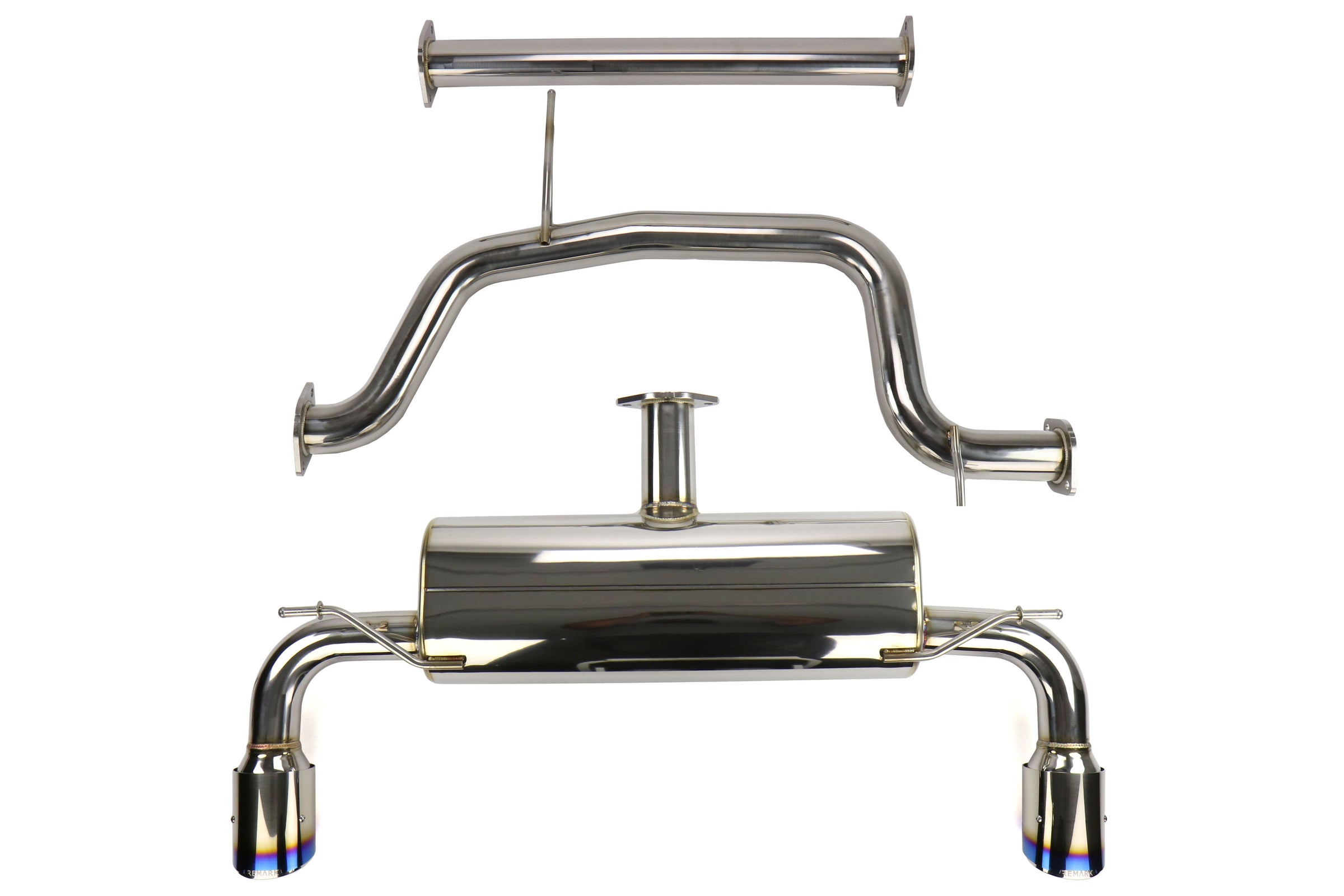 Remark Cat Back Exhaust w/ Burnt Stainless Steel Tip Cover - 2015-2024 Volkswagen GTI