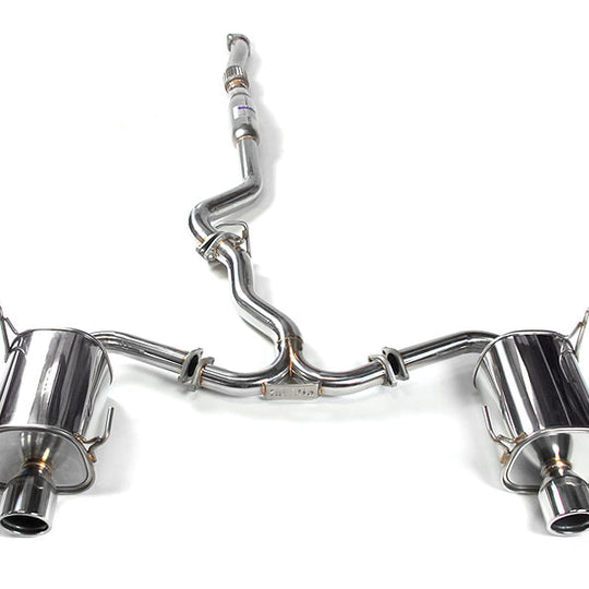 Invidia Q300 Cat Back Exhaust - Rolled Stainless Steel Tips - 2008-2010 Subaru WRX Sedan / 2009-2014 Forester XT