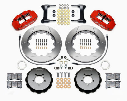 Wilwood FNSL6R 14in Front Kit Red - 2002-2021 Subaru WRX / 2004-2021 STI / 2003-2006 Baja / 1998-2013 Forester / 1994-2014 Impreza / 1994-2009 Legacy / 2000-2009 Outback
