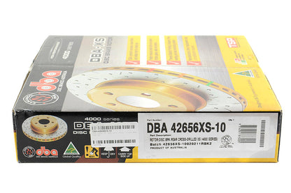 DBA 4000 Series Drilled/Slotted Rotor Single Rear - 2008-2017 Subaru STI