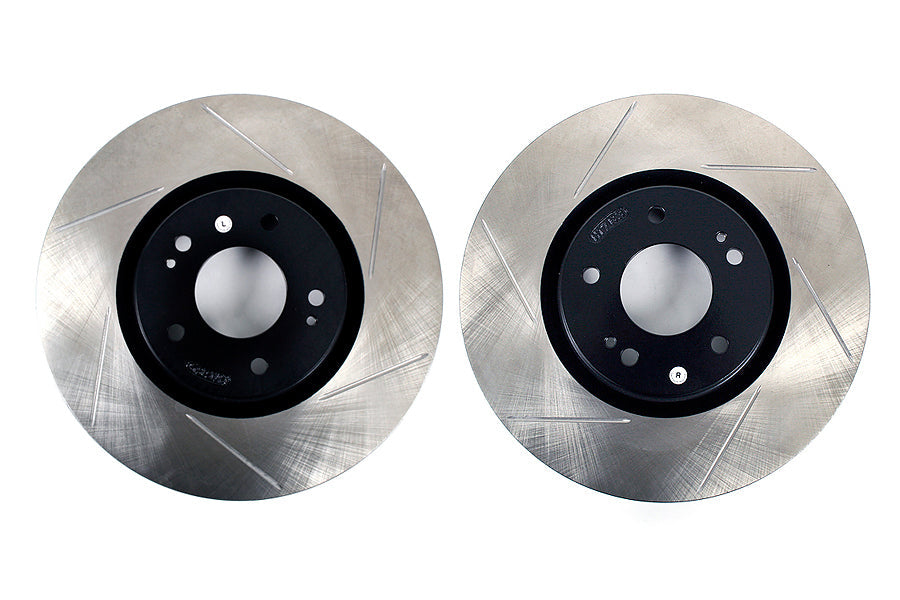 Stoptech Slotted Front Rotor Pair - 2003-2006 Mitsubishi Evo 8/9
