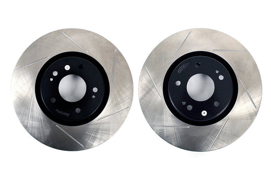 Stoptech Slotted Front Rotor Pair - 2003-2006 Mitsubishi Evo 8/9