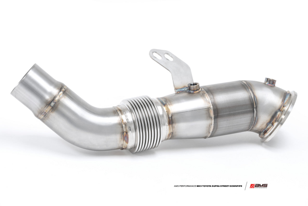 AMS Performance Street Downpipe w/ Ultra High Flow GESI Catalytic Converter - 2020-2024 Toyota Supra