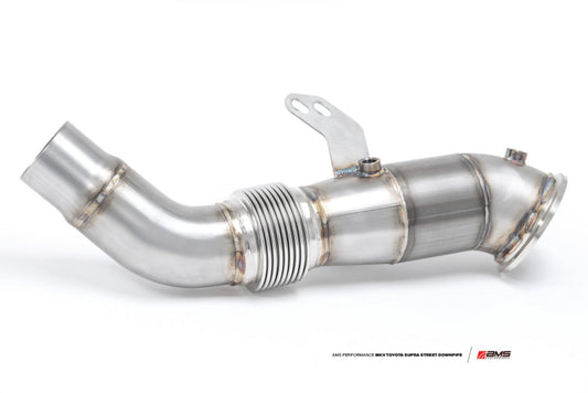 AMS Performance Street Downpipe w/ Ultra High Flow GESI Catalytic Converter - 2020-2024 Toyota Supra