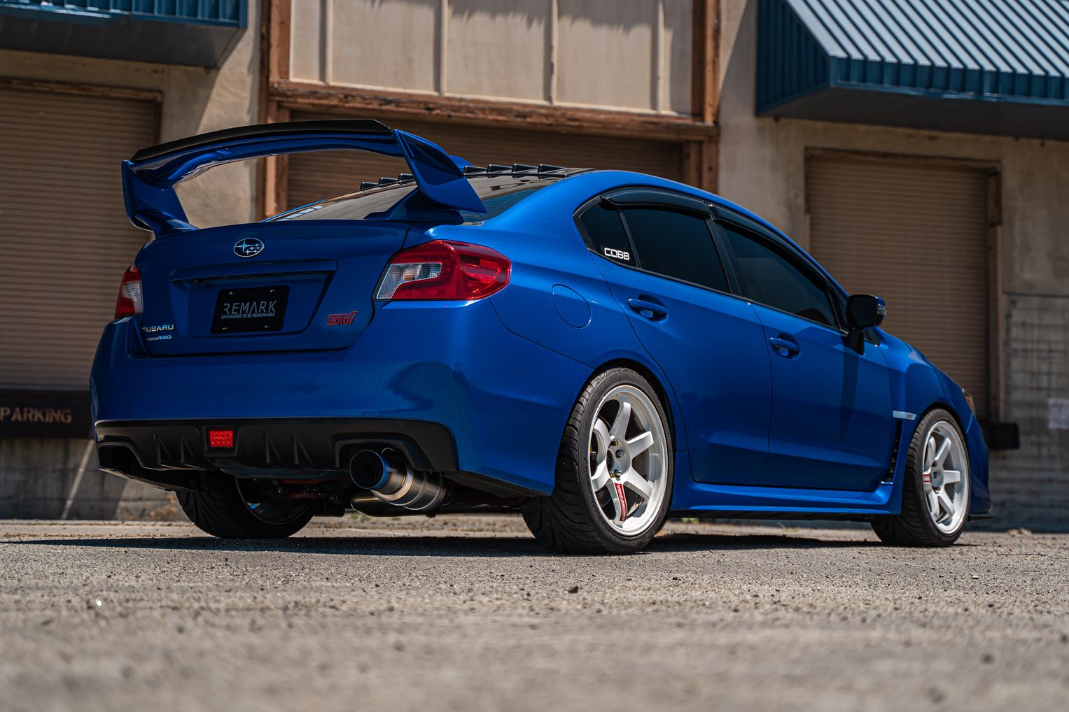 Remark R1-Spec Catback Exhaust Titanium Muffler Section w/ Burnt Tip  - 2015-2021 Subaru WRX / STI