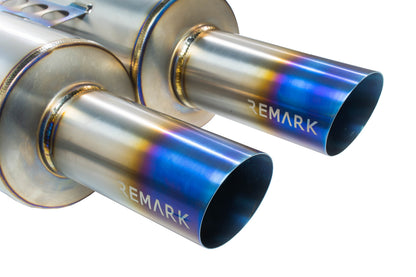 Remark Catback Exhaust Full Titanium Burnt Twin Tips - 2017-2020 Honda Civic Type R