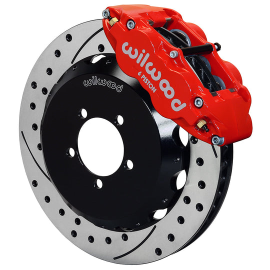 Wilwood FNSL6R 13.06in Front Kit Drilled / Slotted Red - 2002-2021 Subaru WRX / 2004-2021 STI / 2003-2006 Baja / 1998-2013 Forester / 1994-2014 Impreza / 1994-2009 Legacy / 2000-2009 Outback