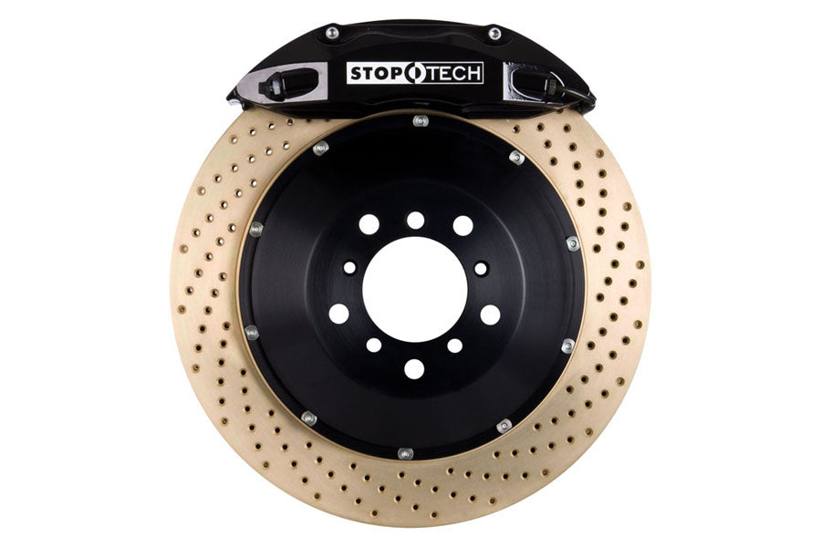 Stoptech ST-40 Big Brake Kit Front 355mm Black Zinc Drilled Rotors - 2004 Subaru STI