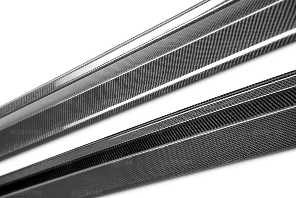 Seibon Carbon Fiber OE Style Side Skirts - 2011-2014 Subaru WRX / 2008-2014 STI