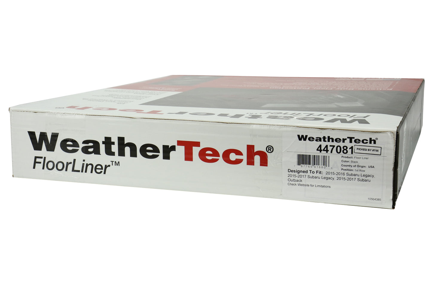 Weathertech Front FloorLiners Black - 2015-2019 Subaru Outback / Legacy
