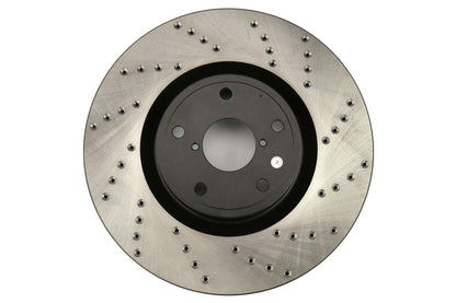 Stoptech Cross Drilled Sport Rotors and PosiQuiet Semi-Metallic Brake Pads - 2005-2017 Subaru STI