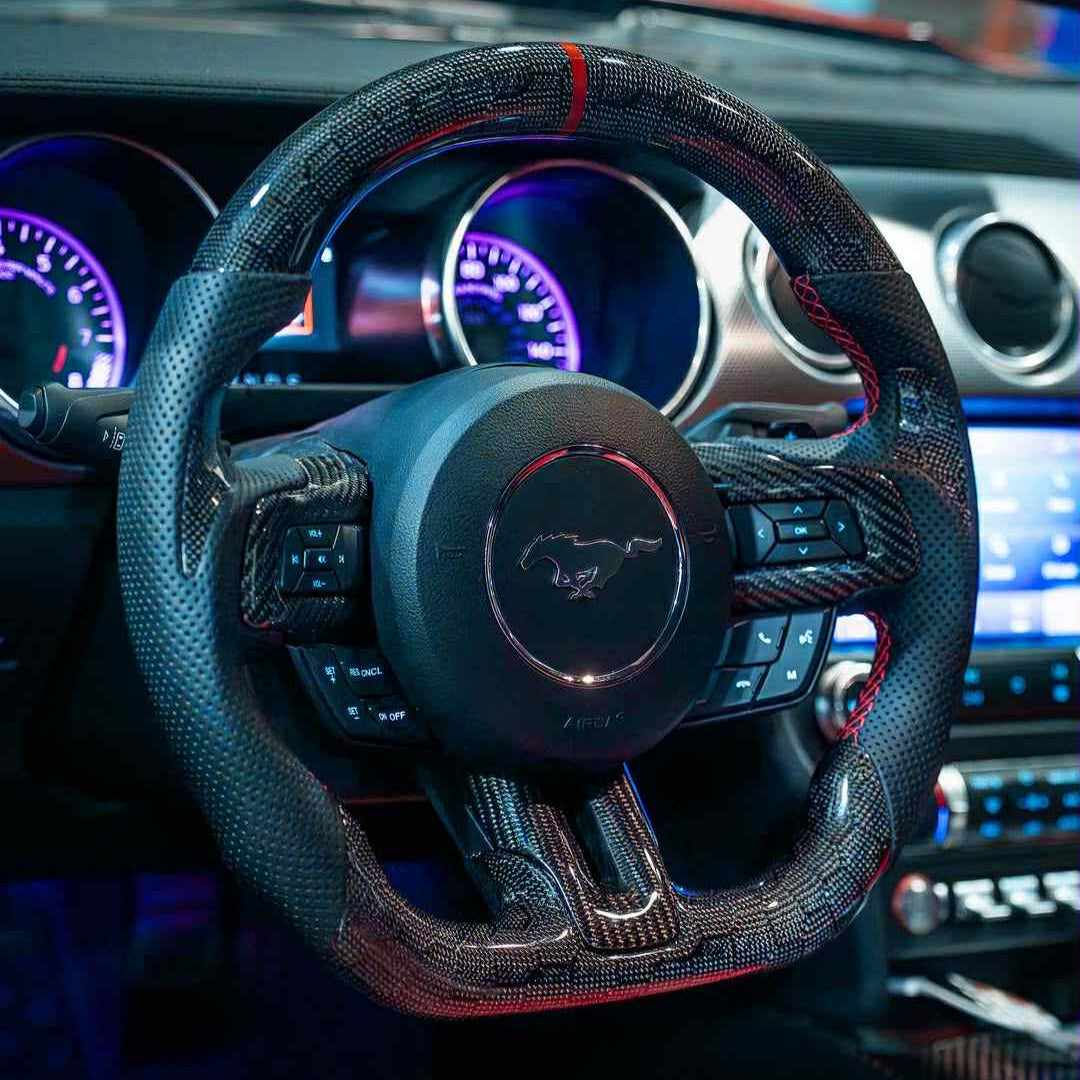 2018-23 Ford Mustang Carbon Fiber Steering Wheel