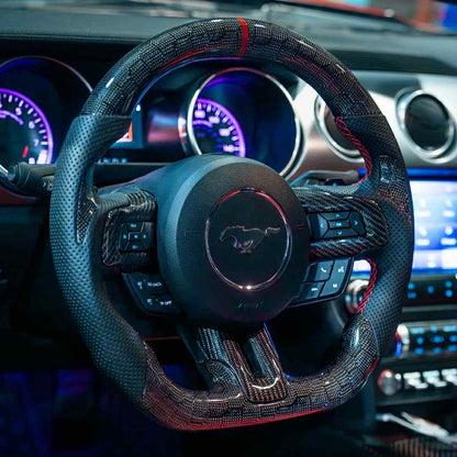 2018-23 Ford Mustang Carbon Fiber Steering Wheel