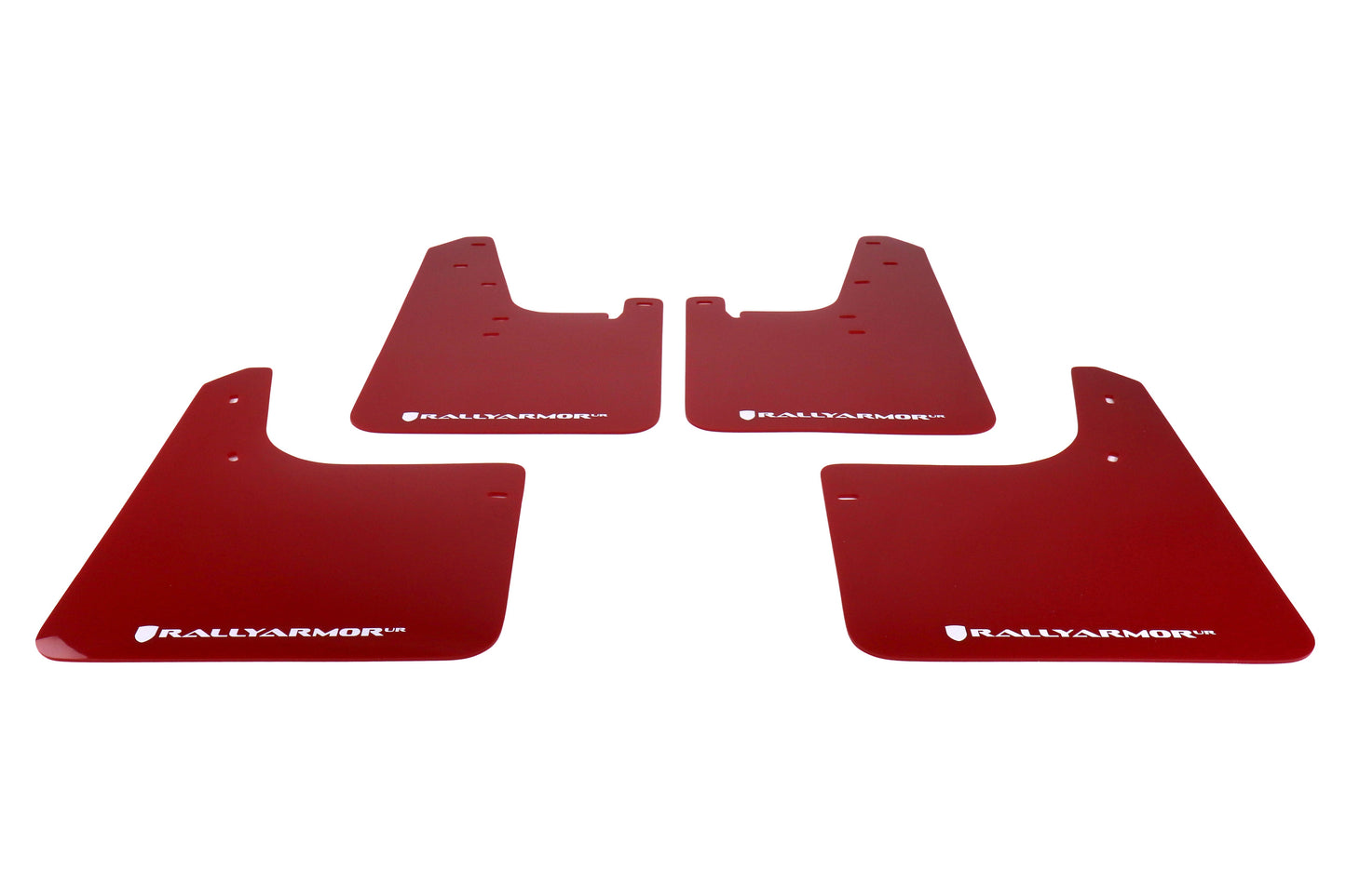 Rally Armor UR Mudflaps Red Urethane White Logo - 2012-2020 Toyota 4Runner