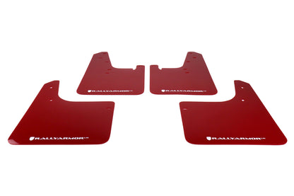 Rally Armor UR Mudflaps Red Urethane White Logo - 2012-2020 Toyota 4Runner