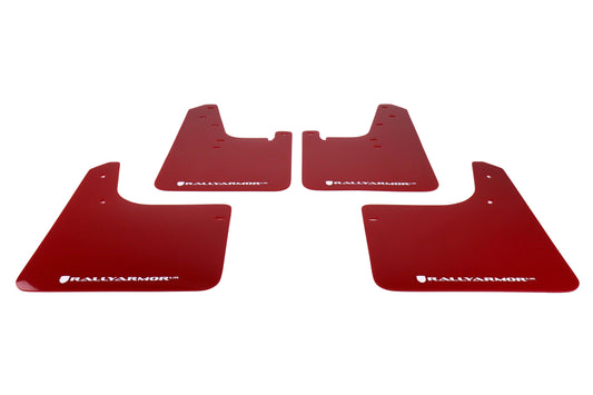 Rally Armor UR Mudflaps Red Urethane White Logo - 2012-2020 Toyota 4Runner