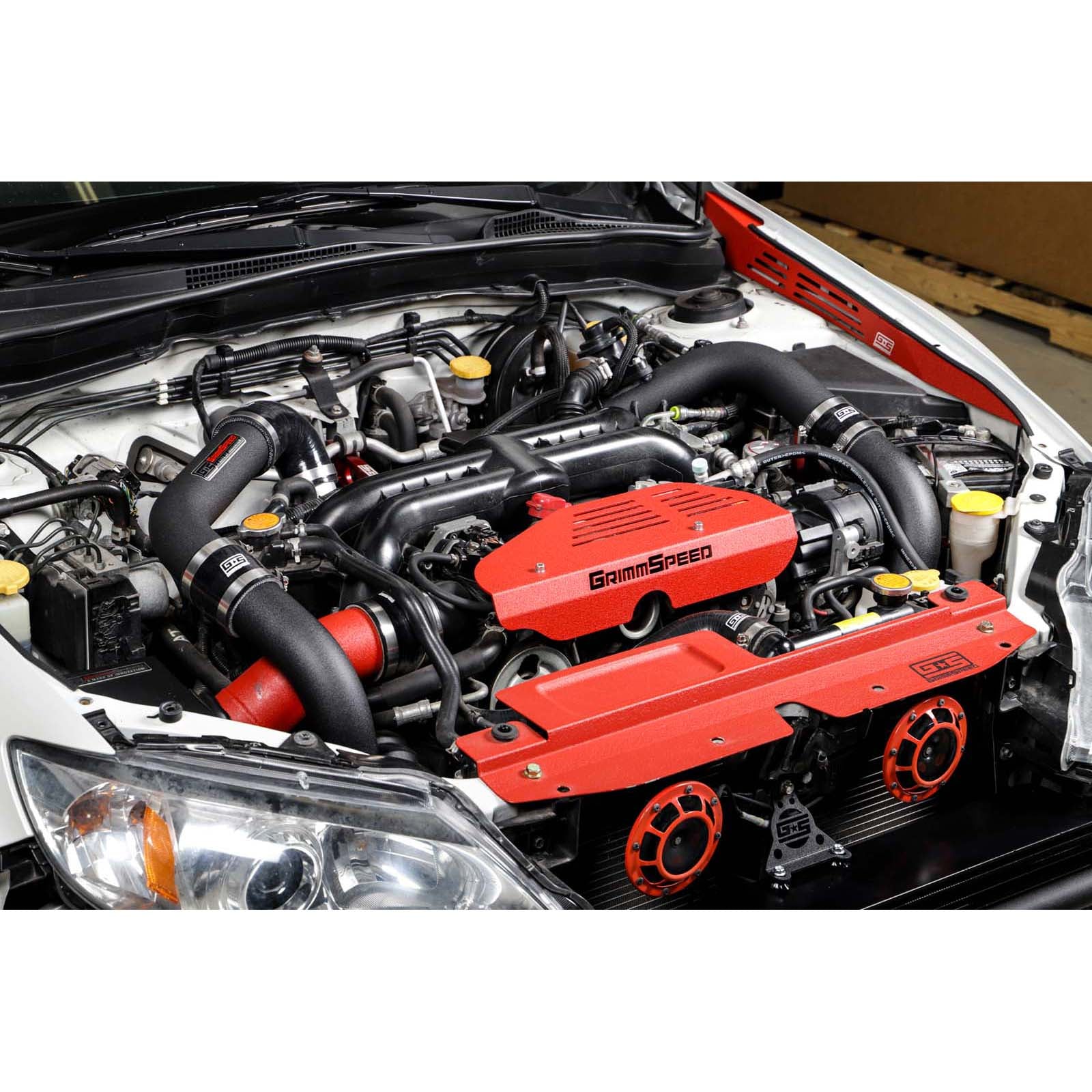 Grimmspeed Front Mount Intercooler Kit Black Core w/ Black Piping - 2008-2014 Subaru WRX / STI