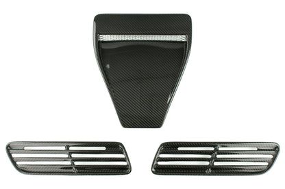 Seibon Carbon Fiber OE Style Hood Scoop - 2008-2015 Mitsubishi Evo X