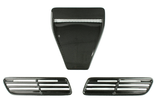 Seibon Carbon Fiber OE Style Hood Scoop - 2008-2015 Mitsubishi Evo X