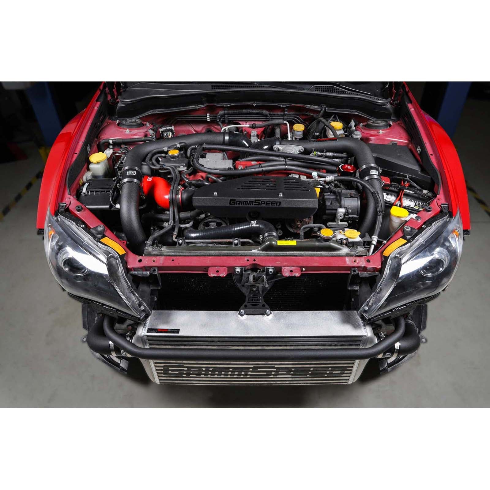 Grimmspeed Front Mount Intercooler Kit w/ Black Piping - 2008-2014 Subaru STI
