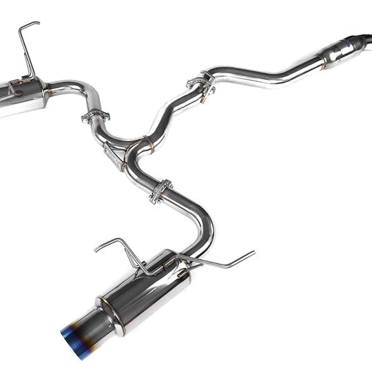 Invidia N1 Dual Exit Cat Back Exhaust - Titanium Tips - 2008-2014 Subaru WRX Sedan / 2011-2014 STI Sedan / 2009-2014 Forester XT
