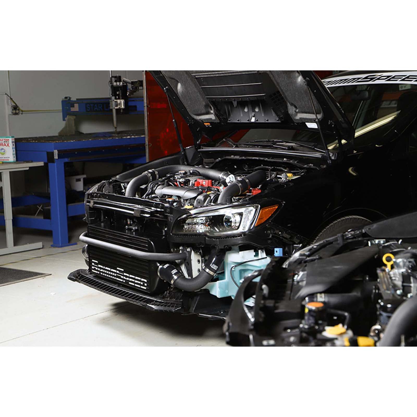 GrimmSpeed Front Mount Intercooler Kit Black Core w/ Black Piping - 2015-2021 Subaru WRX / STI