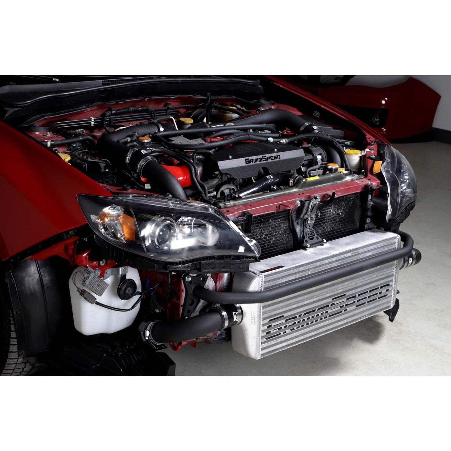 Grimmspeed Front Mount Intercooler Kit w/ Black Piping - 2008-2014 Subaru STI