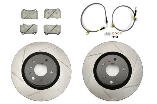 Stoptech Sport Kit w/ Brembo Brakes Front Slotted - 2003-2009 Nissan 350Z / Infiniti G35 (w/OEM Brembo)