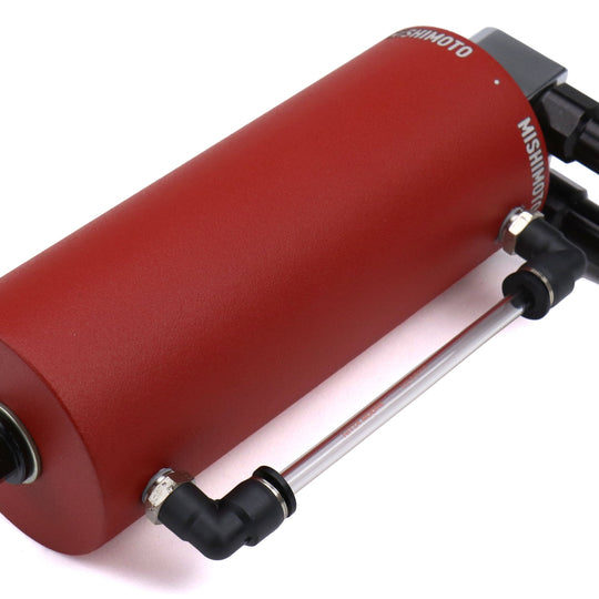 Mishimoto Aluminum Oil Catch Can Small Wrinkle Red - Universal