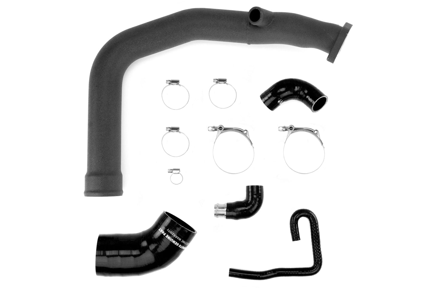 Mishimoto Race Top Mount Intercooler Kit Silver w/ Black Charge Pipe - 2015-2021 Subaru WRX