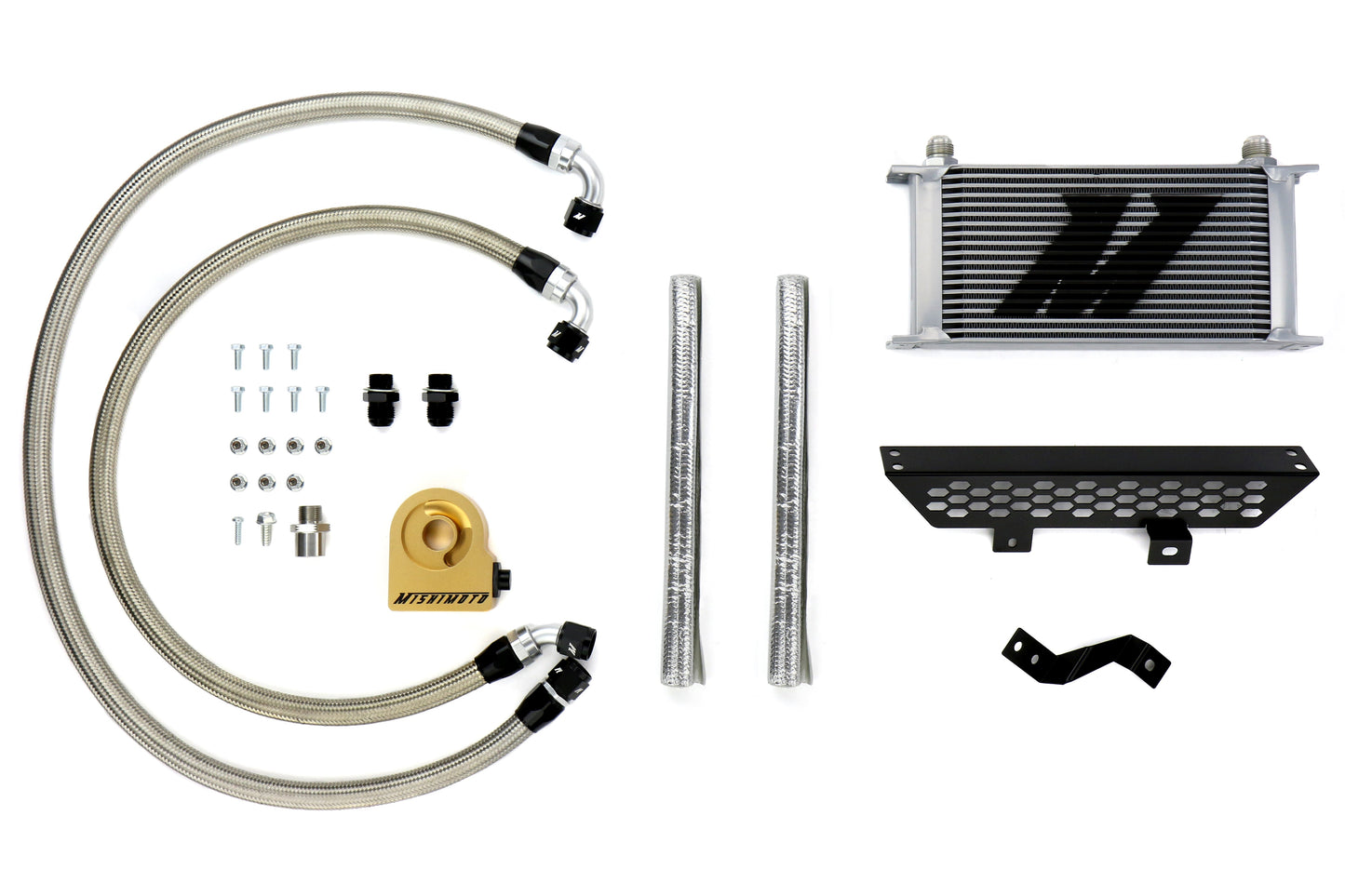 Mishimoto Oil Cooler Kit Silver Thermostatic - 2013-2018 Ford Focus ST