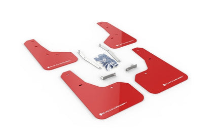 Rally Armor UR Mudflaps Red Urethane White Logo - 2019-2024 Subaru Forester