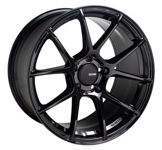 Enkei TS-V Gloss Black 18x8 +45 5x112 (Single Wheel) - 2020-2024 Toyota GR Supra