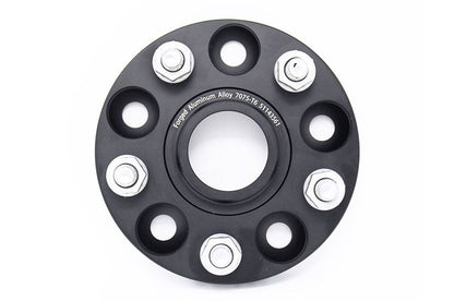 Torque Solution Forged Aluminum Wheel Spacer 5x114.3 20mm Black Pair - 2005-2021 Subaru STI / 2015-2021 WRX / 2019-2024 Forester / 2014-2024 Outback