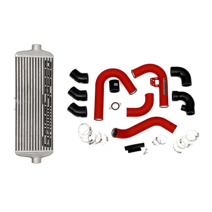 GrimmSpeed Front Mount Intercooler Kit Silver Core w/ Red Piping - 2015-2021 Subaru WRX