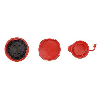 GrimmSpeed Engine Bay Reservoir Cap Set RED - 2002-2021 Subaru WRX/STI/FXT/OBXT/LGT