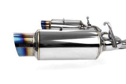 Invidia N1 Dual Exit Cat Back Exhaust - Titanium Tips - 2013-2016 Scion FR-S / 2013-2024 Subaru BRZ / 2017-2020 Toyota 86 / 2022-2024 Toyota GR86