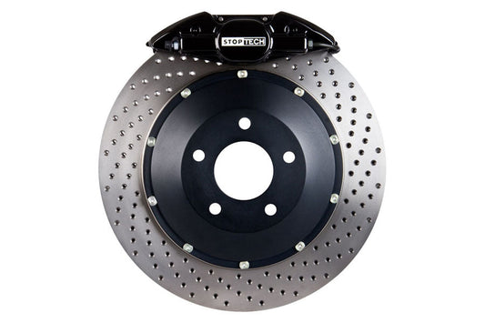 Stoptech ST-22 Big Brake Kit Rear 328mm Black Drilled Rotors - 2002-2007 Subaru WRX