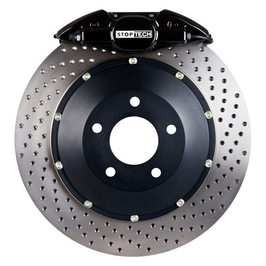 Stoptech ST-22 Big Brake Kit Rear 328mm Black Drilled Rotors - 2002-2007 Subaru WRX