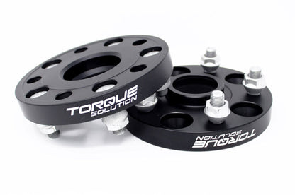Torque Solution Forged Aluminum Wheel Spacer 5x114.3 20mm Black Pair - 2005-2021 Subaru STI / 2015-2021 WRX / 2019-2024 Forester / 2014-2024 Outback