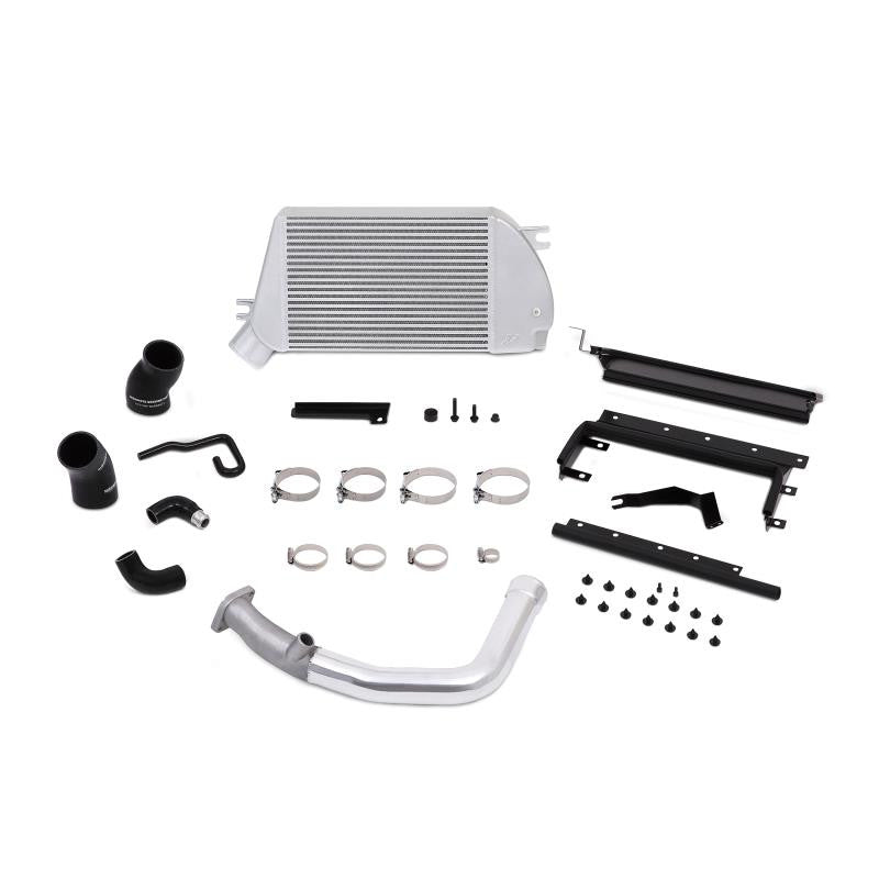 Mishimoto Top Mount Intercooler Kit Silver w/ Polished Charge Pipe - 2015-2021 Subaru WRX