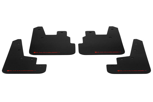 Rally Armor UR Mudflaps Black Urethane Red Logo - 2014-2018 Subaru Forester