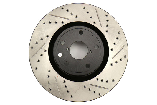 Stoptech Drilled and Slotted Rotor Single Front Left - 2005-2017 Subaru STI