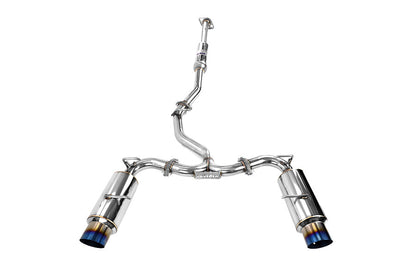 Invidia N1 Dual Exit Cat Back Exhaust - Titanium Tips - 2013-2016 Scion FR-S / 2013-2024 Subaru BRZ / 2017-2020 Toyota 86 / 2022-2024 Toyota GR86